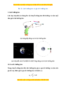 Lý thuyết Vật lý 10 Kết nối tri thức Bài 32: Lực hướng tâm và gia tốc hướng tâm