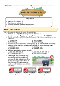 Bài tập cuối tuần Toán lớp 4 Kết nối tri thức (Học kì 2)