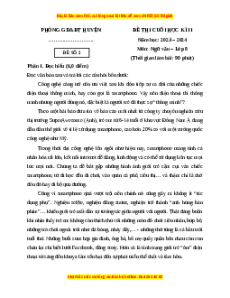 Đề thi cuối kì 2 Ngữ văn 8 Cánh diều (Đề 2)
