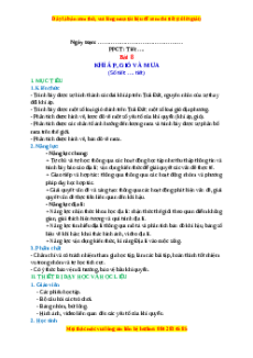 Giáo án Bài 8 Địa lí 10 Cánh diều: Khí áp, gió và mưa