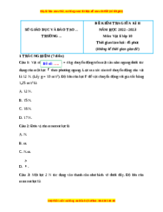 Đề thi giữa kì 2 Vật lí 10 Kết nối tri thức (Đề 2)