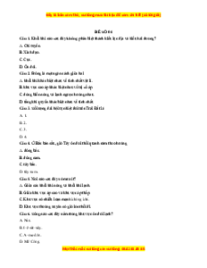 Đề thi cuối kì 1 Địa lý 10 Kết nối tri thức (đề 4)