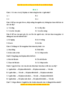 Đề thi cuối kì 2 Công nghệ 6 Kết nối tri thức (Đề 3)
