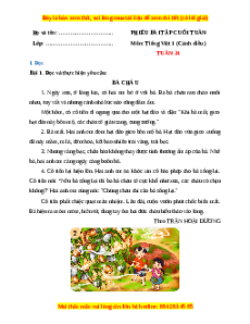 Bài tập cuối tuần Tiếng việt lớp 1 Tuần 34 Cánh diều (có lời giải)