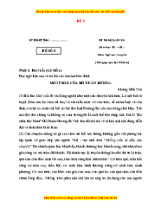 Đề thi giữa kì 1 Ngữ văn 11 Kết nối tri thức (đề 8)