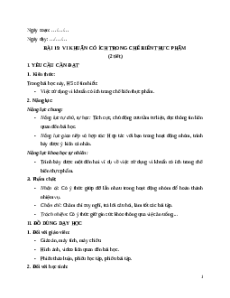 Giáo án Bài 19 Khoa học lớp 5 Kết nối tri thức: Vi khuẩn có ích trong chế biến thực phẩm