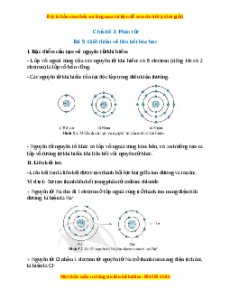 Lý thuyết Giới thiệu về liên kết hóa học KHTN 7 Cánh diều