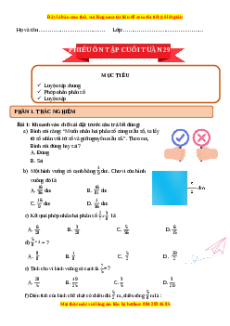 Bài tập cuối Tuần 29 Toán 4 Tuần 11 Cánh diều