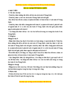 Giáo án Bài 26 Địa lí 11 Chân trời sáng tạo (2024): Kinh tế Trung Quốc