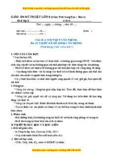 Giáo án Bài 10 Mĩ thuật 8 Chân trời sáng tạo (Bản 1): Thiết kế mô hình căn phòng
