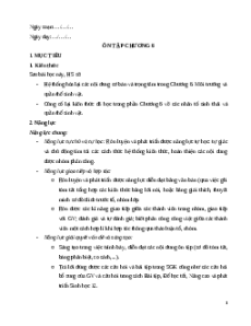 Giáo án Ôn tập Chương 6 Sinh học 12 Chân trời sáng tạo