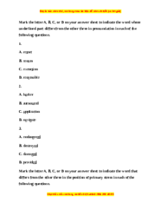 Đề thi giữa kì 2 Tiếng Anh 12 trường THPT Đức Thọ năm 2023