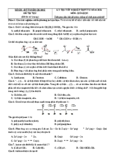 Đề thi thử tốt nghiệp THPT Hóa học Sở Tuyên Quang năm 2025