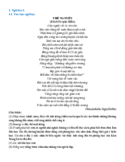 Ngữ liệu ngoài sgk lớp 11 phần Thơ văn Nguyễn Du