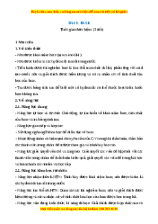 Giáo án Base Hóa học 8 Cánh diều