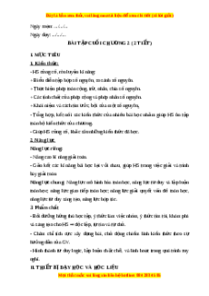 Giáo án Bài tập cuối chương 2 Toán 6 Cánh diều