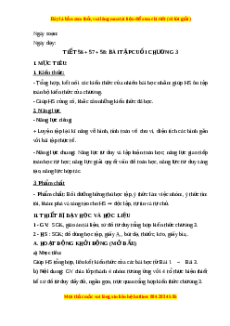 Giáo án Bài tập cuối chương 3 Toán 6 Chân trời sáng tạo