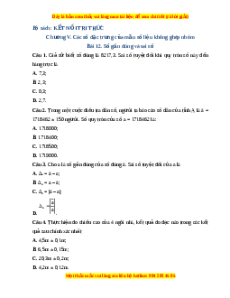 Trắc nghiệm Số gần đúng và sai số Toán 10 Kết nối tri thức