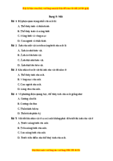 Trắc nghiệm Mắt Vật lí 9