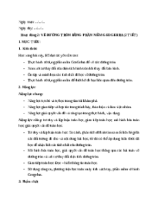 Giáo án Hoạt động 2: Vẽ đường tròn bằng phần mềm GeoGebra Toán 9 Chân trời sáng tạo