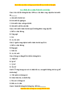 Trắc nghiệm Bài 14 Địa lí 6 Cánh diều: Nhiệt độ và mưa. Thời tiết và khí hậu