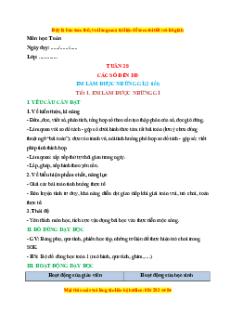 Giáo án Em làm được những gì? Toán lớp 1 Chân trời sáng tạo