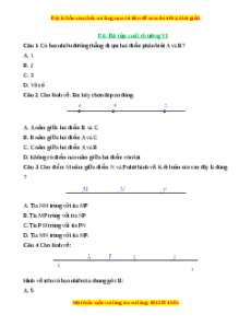 Trắc nghiệm Bài tập cuối chương 6 Toán 6 Cánh diều
