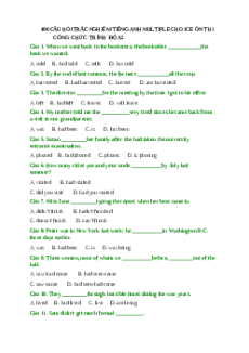 (Ôn thi Viên chức Mầm non) 400 câu multiple choice tiếng Anh