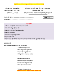 Đề thi thử tốt nghiệp Ngữ Văn trường THPT Quế Võ số 3 - Sở GD&ĐT Bắc Ninh lần 1 năm 2024