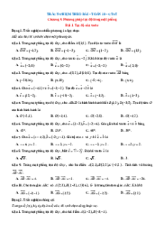 Trắc nghiệm Toán 10 Chân trời sáng tạo Chương 9 (có đúng sai, trả lời ngắn)