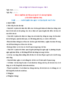 Giáo án Những di tích lịch sử và danh thắng (Văn bản thông tin) 2024 Chân trời sáng tạo
