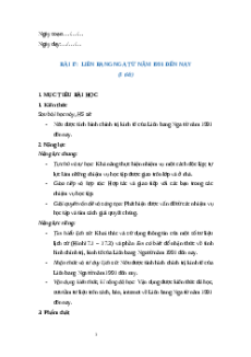 Giáo án Bài 17 Lịch sử 9 Cánh diều: Liên bang Nga từ năm 1991 đến nay