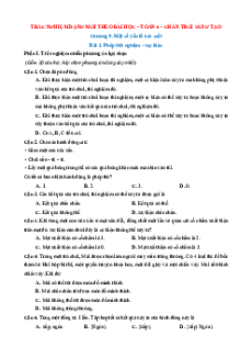 Trắc nghiệm Toán 6 Đúng-Sai, Trả lời ngắn Chương 9 Chân trời sáng tạo (form 2025)