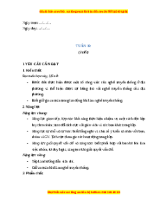 Giáo án Tuần 18 HĐTN lớp 4 Cánh diều