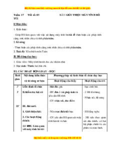Giáo án Bài 83 Toán lớp 5: Giới thiệu về máy tính bỏ túi