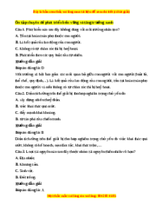 Trắc nghiệm tổng hợp Địa Lí 10 Chương 10: Phát triển bền vững và tăng trưởng xanh Địa lí 10 Cánh diều
