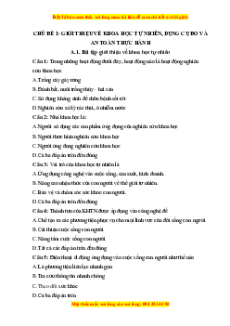 Bộ Trắc nghiệm KHTN 6 Cánh diều (cả năm) có đáp án