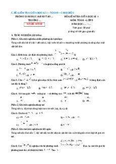 Đề thi giữa kì 1 Toán 9 Cánh diều (Đề 4)