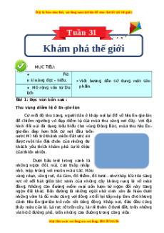 Bài tập cuối tuần Tiếng Việt 4 Tuần 31 Cánh diều (có lời giải)