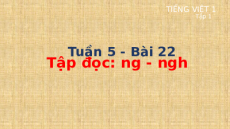 Giáo án Powerpoint Bài 22: ng, ngh Tiếng việt lớp 1 Cánh diều