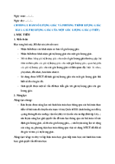 Giáo án Toán 11 Học kì 1 Kết nối tri thức