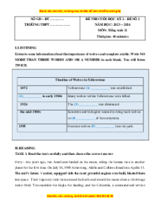 Đề thi cuối kì 2 Tiếng Anh 11 Global success (Đề 2 kèm file nghe)