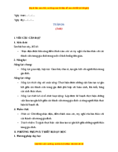 Giáo án Tuần 26 HĐTN lớp 4 Chân trời sáng tạo