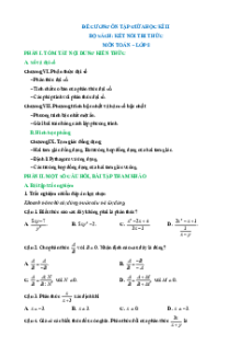 Đề cương ôn tập Giữa kì 2 Toán 8 Kết nối tri thức Cấu trúc mới