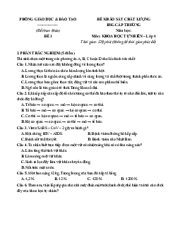 Bộ 20 đề thi hsg KHTN 6 có lời giải