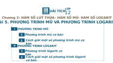 Giáo án Powerpoint Phương trình mũ và phương trình lôgarit Toán 12 Giải tích