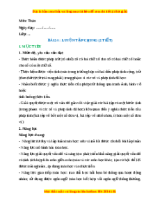 Giáo án Luyện tập chung (trang 95) Toán lớp 2 Kết nối tri thức