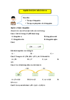 Bài tập cuối tuần Toán lớp 5 Kết nối tri thức Tuần 16