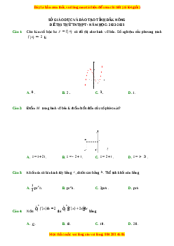 Đề thi thử Toán Sở Đắc Nông năm 2023