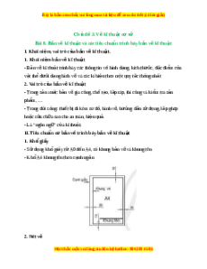 Lý thuyết Công nghệ 10 Cánh diều Bài 8: Bản vẽ kĩ thuật và các tiêu chuẩn trình bày bản vẽ kĩ thuật